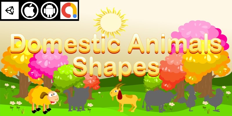 Edukida - Domestic Animals Shapes Unity Kids Game