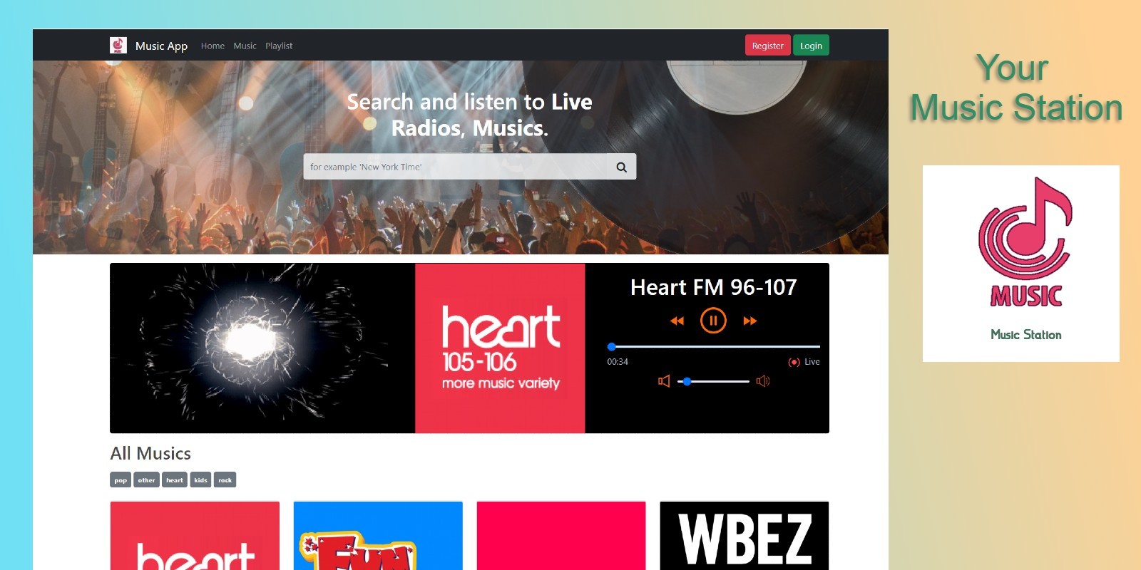Music Station PHP Script by SmartSolutionsLtd | Codester
