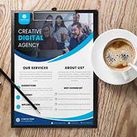 Bluish Creative Corporate Agency Flyer Template