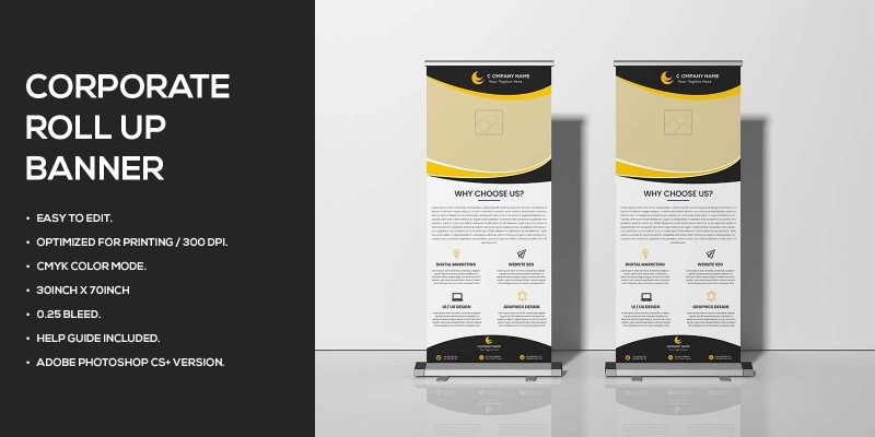 Stunning Business Roll Up Banner Template