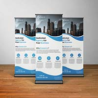 Professional Bluish Business Roll up banner