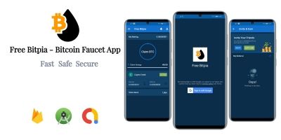 Free Bitpia - Bitcoin Faucet App With Google AdMob