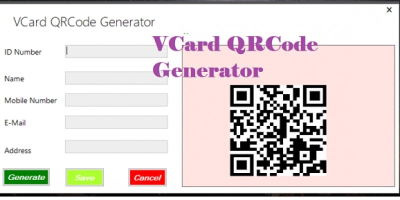 VCard QRCode Generator C#