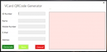 VCard QRCode Generator C# Screenshot 1