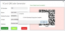 VCard QRCode Generator C# Screenshot 3