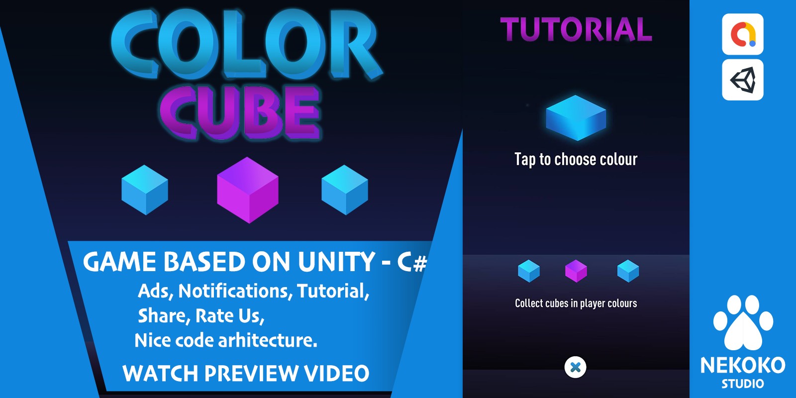 Color Cube - Unity Project by NekokoStudio | Codester