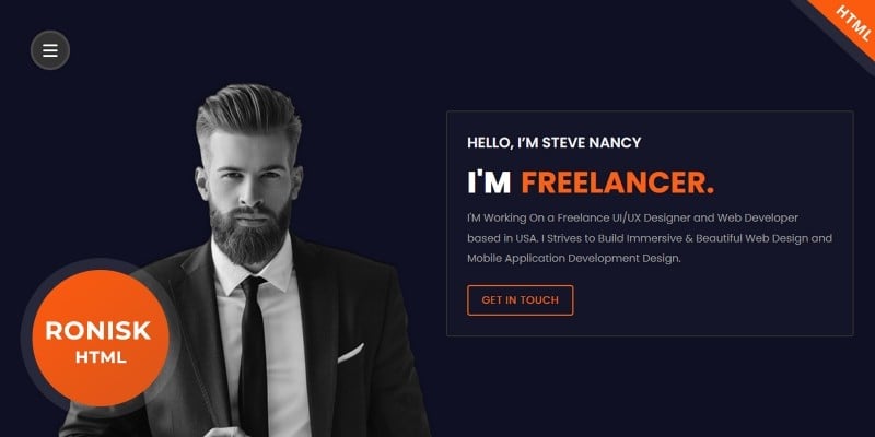 Ronisk - Personal Portfolio HTML Template