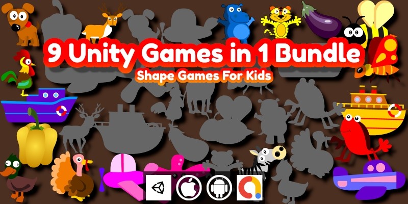 Edukida 9 Unity Shape Matching Games in 1 Bundle