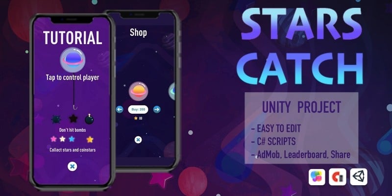 Stars Catch - Unity Source Code