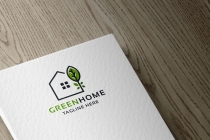 Professional Green Home Logo Screenshot 1