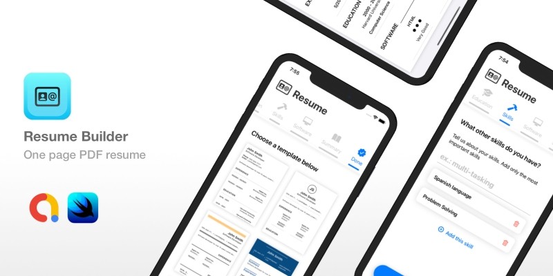 Resume Builder - SwiftUI source code