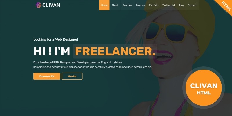 Clivan - Personal Portfolio Html Template