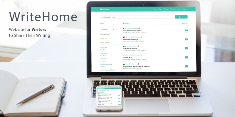 WriteHome - Laravel Website for Writers to Share