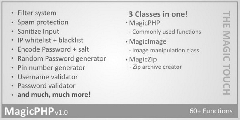 MagicPHP - Useful Web Development Functions