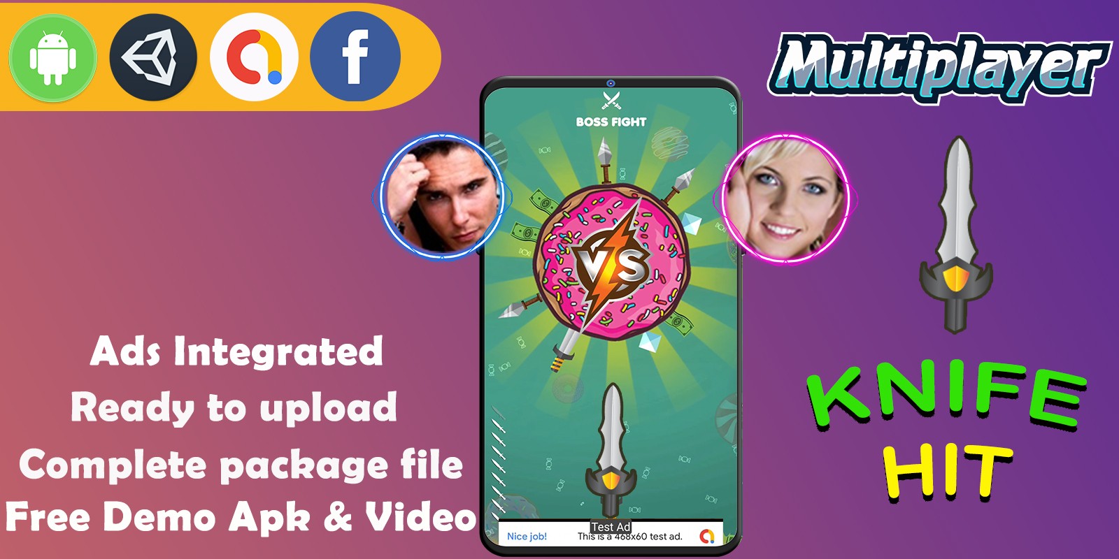 Knife Hit Online Multiplayer Game Unity Project by Gamezone2021 | Codester