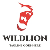 Professional Wild Lion Logo