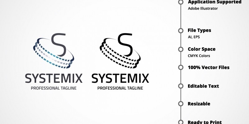 Letter S - Systemix Logo