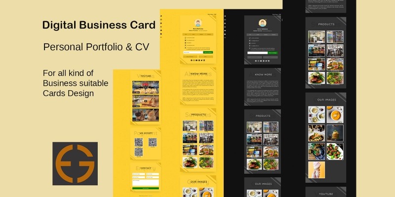 Digital Business Card - Personal Portfolio HTML