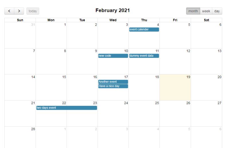 PHP Event Calendar using jQuery & MySQL by Codefixup Codester