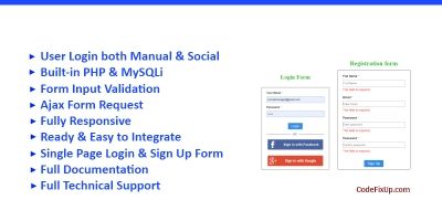 Social Media Login Registration System In PHP