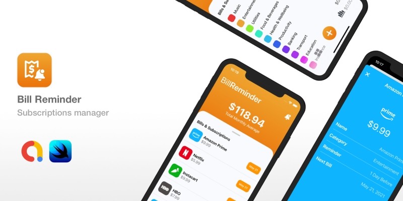 Bill Reminder - SwiftUI iOS App Source Code