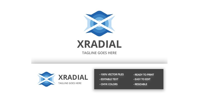 XRadial - Letter X Logo