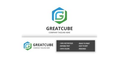 Great Cube - Letter G Logo