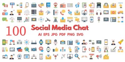Social Media and Chat Icon Pack