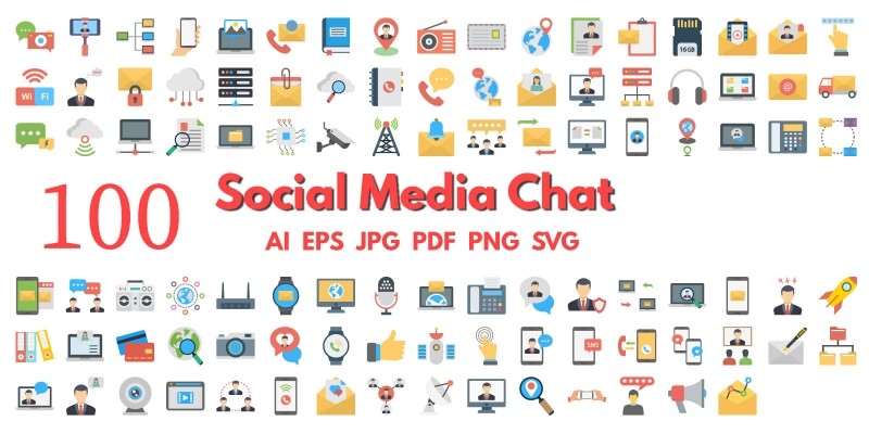 Social Media and Chat Icon Pack