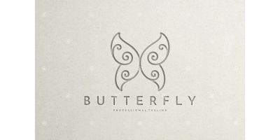 Abstract Butterfly Logo Template
