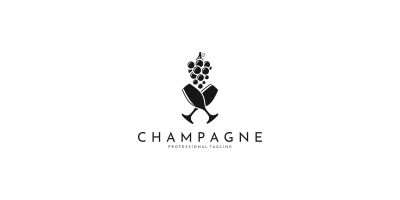 Champagne Logo Template