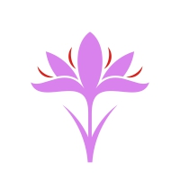 Saffron Flower Logo Template