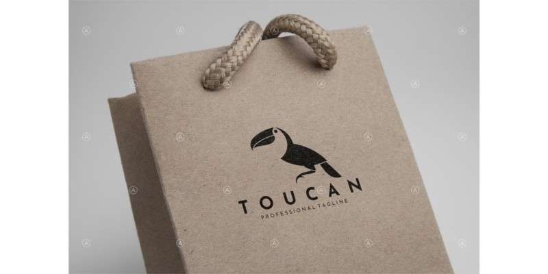 Toucan Logo Template. Abstract Bird