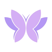Purple Butterfly Logo Template