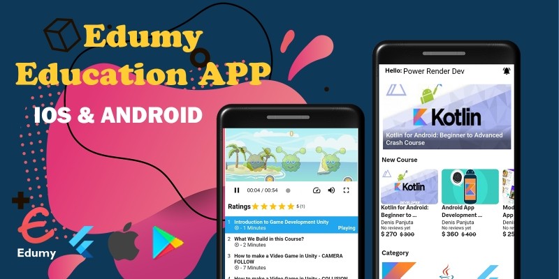 Edumy - Education App Flutter With Admin Panel