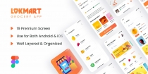 LokMart - Grocery Mobile App UI Kit - Figma Screenshot 1