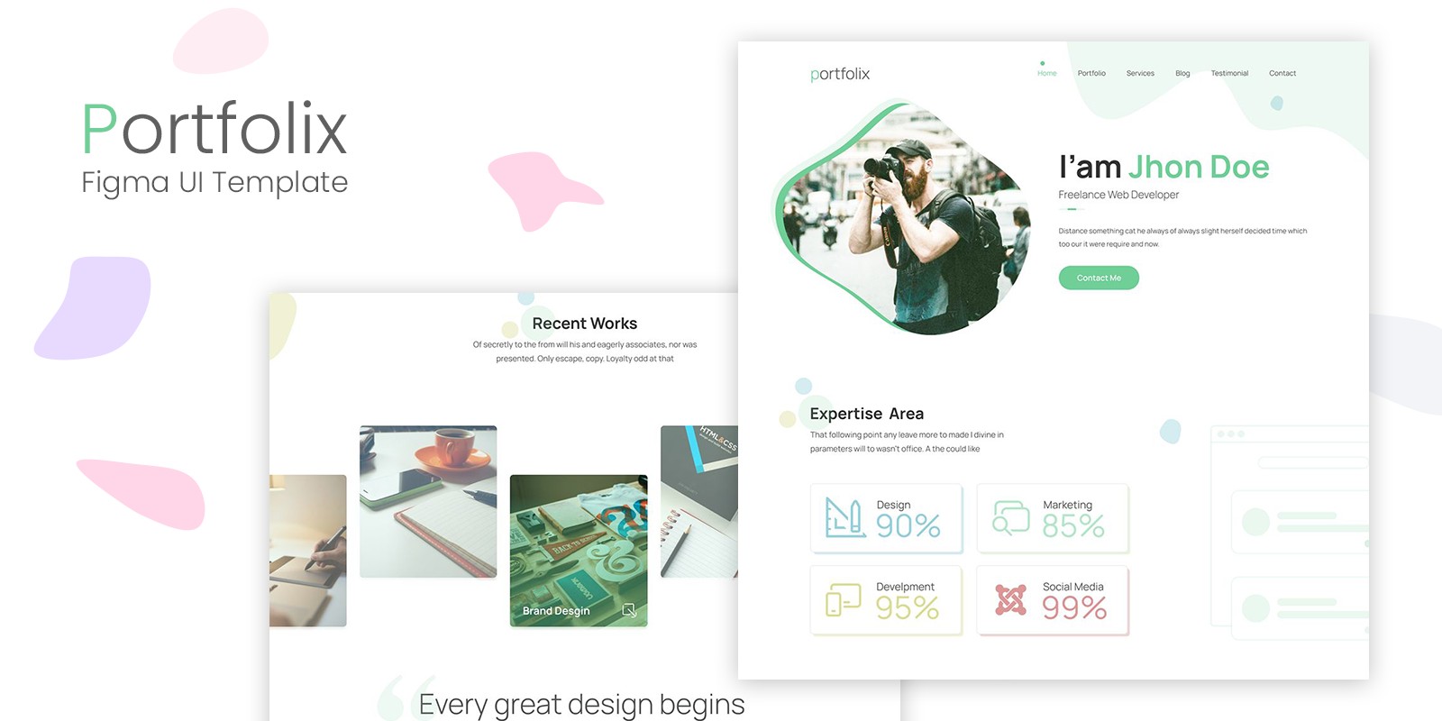 Portfolix - Personal Portfolio Figma Template by Themeix | Codester