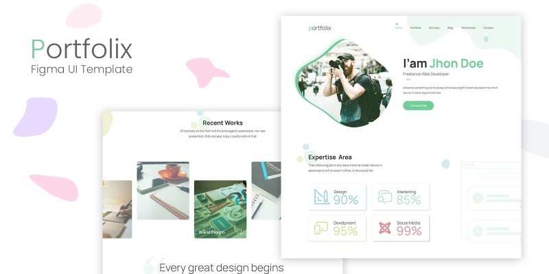 Portfolix - Personal Portfolio Figma Template