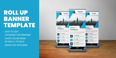Corporate Business Roll Up Banner Standee Design