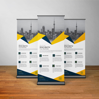 Business Agency Roll Up Banner Standee Template