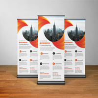 Corporate Business Agency Roll Up Standee Template