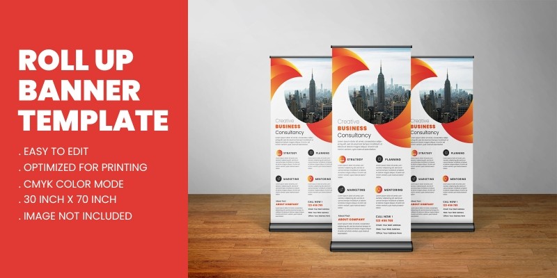 Corporate Business Agency Roll Up Standee Template