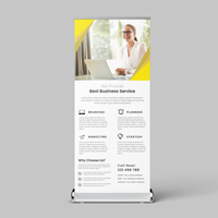 Modern Corporate Business Roll Up Standee Template