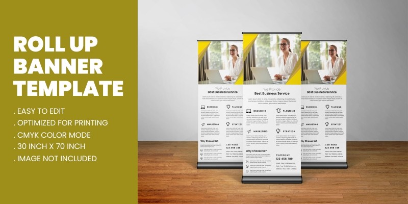 Modern Corporate Business Roll Up Standee Template