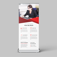 Modern Business Roll Up Banner Standee Template