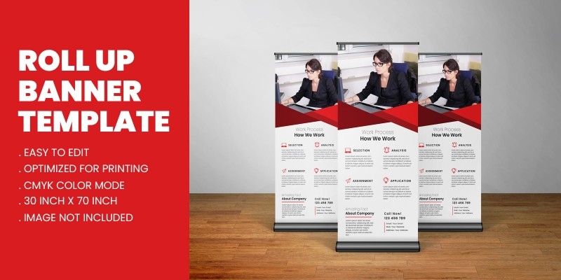 Modern Business Roll Up Banner Standee Template