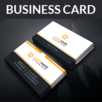 Corporate Business Card With Vector And PSD Form