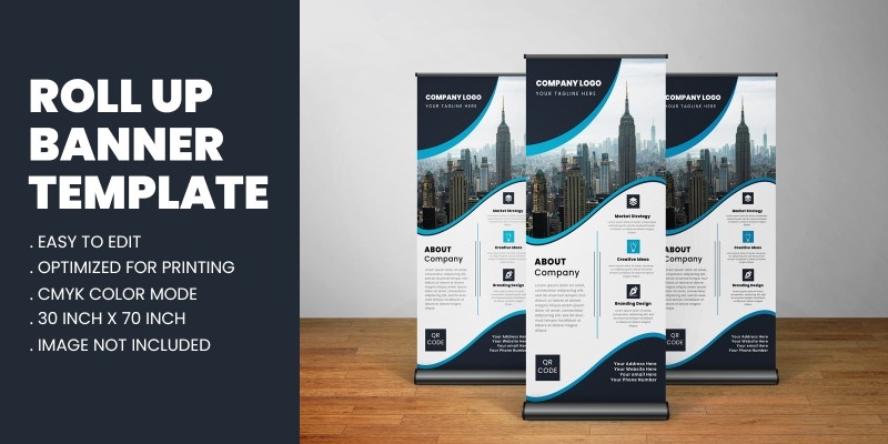 Modern Agency Business Roll Up Banner Template