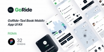 GoRide - Taxi Book Mobile App UI Kit Figma Screenshot 1