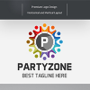 Party Zone - Letter P Logo
